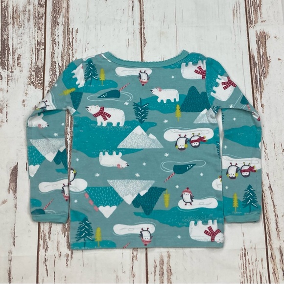 Carter’s Pajama Set Blue Christmas Long Sleeve Shirt & Pants Sz 2T - Picture 10 of 11